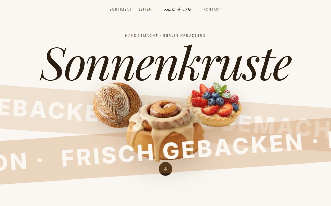 Sonnenkruste — Bäckerei · Hell
