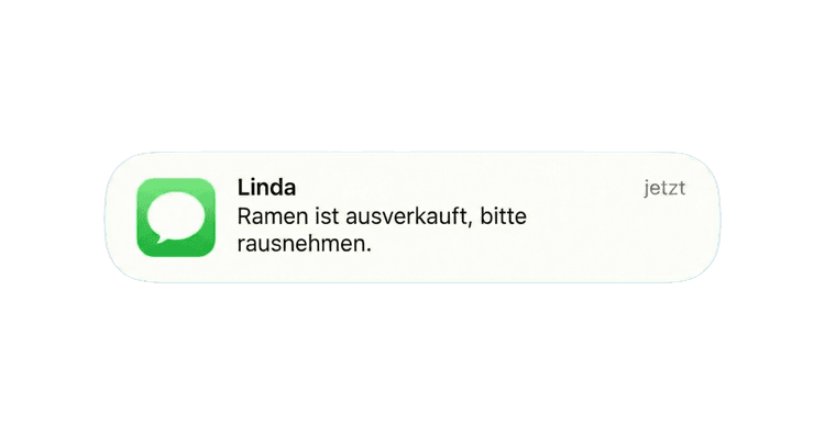 iMessage – Ramen ausverkauft